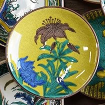 Amazon | 和座の蔵 お皿 おしゃれ 九谷焼 名品 豆皿 古九谷色絵壺花鳥