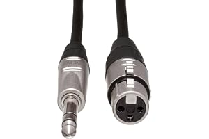 Hosa HXS-003 REAN XLR3F to 1/4" TRS Pro Balanced Interconnect Cable, 3 Feet