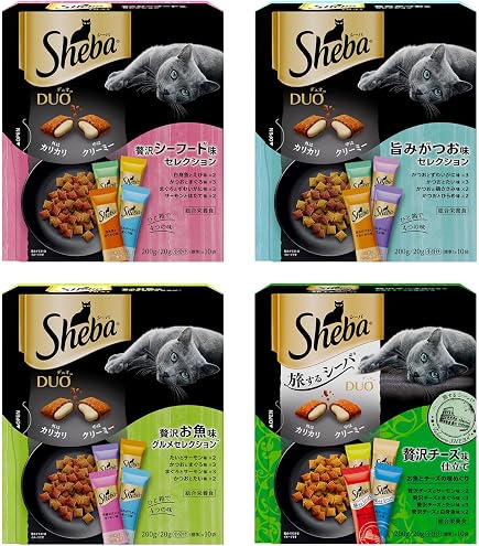 Amazon | シーバ デュオ 成猫用 厳選お魚とお肉味グルメセレクション