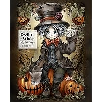 Amazon | ネルコネコの大人の塗り絵 Dollish-G＆B Halloween 5