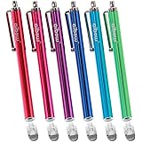 aibow タッチペン スタイラスペン iPad iPhone スマホ Android タブレット Switch 対応 交換式 6本セット 8mm