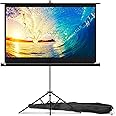 PropVue プロジェクター スクリーン スタンド付き 60インチ(150cm) - 室内 屋外 プロジェクション スクリーン 映画 オフィス プレゼンテーション - 16:9 HD 最高級 リンクルフリー 三脚 スクリーン 60インチ（150㎝）