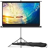 PropVue プロジェクター スクリーン スタンド付き 60インチ(150cm) - 室内 屋外 プロジェクション スクリーン 映画 オフィス プレゼンテーション - 16:9 HD 最高級 リンクルフリー 三脚 スクリーン 60インチ（150㎝）