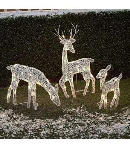 Amazon.co.jp: 【Wixero】クリスマス飾り ガーデンライト 光るトナカイ