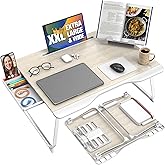 Cooper Mega Table Plus - Premium XXL 65 x 49 cm Extra Large Lap Desk w/Book Stand | Multifunctional Folding Laptop Stand for 