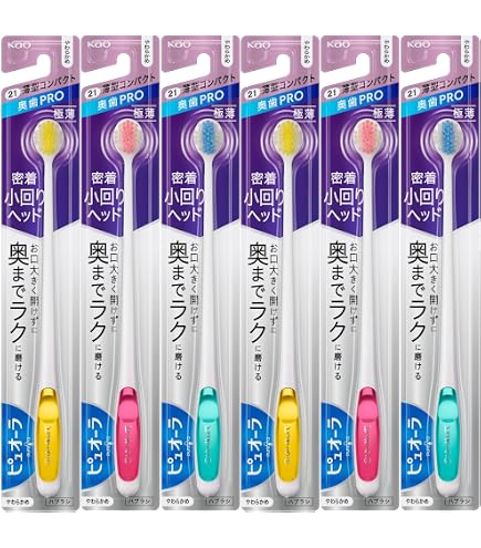 ピュオーラ 薄型コンパクトやわらかめハブラシ 1本