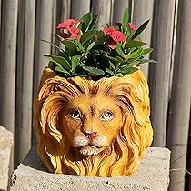 ライオン セラミック ポット 鉢植え ビンテージ 一点もの 希少品 植木鉢 81zB7-kIiUL._AC_UL210_SR210,