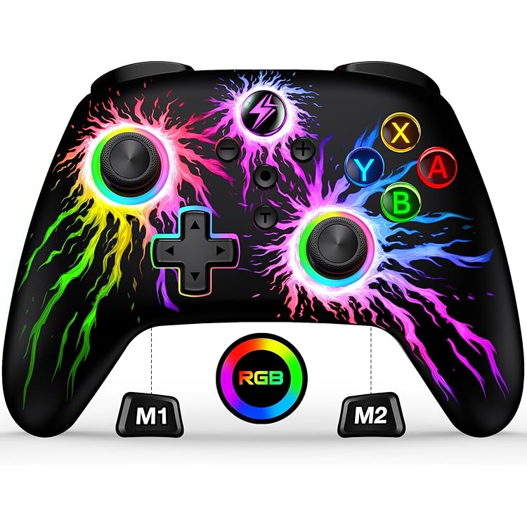 Amazon.co.jp: Switch コントローラー マクロプログラム編集 8色RGB