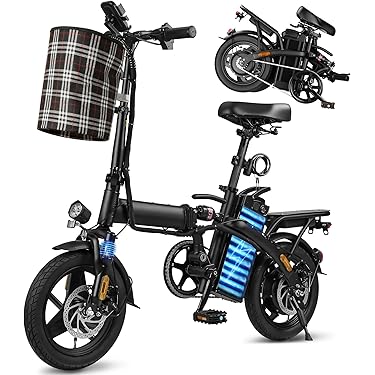 ⭕️折りたたみ自転車✨ コンパクトで持ち運び・収納に便利な折りたたみ式自転車です！ Amazon | 自転車 折りたたみ式 14インチ 最大続行距離60km 小型