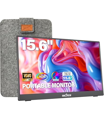 Amazon.co.jp: InnoView Portable Monitor 18.5 inch 100HZ 120% sRGB