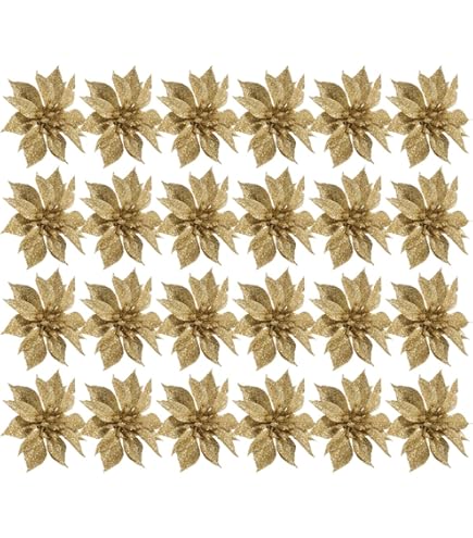 Amazon | Bciuaorクリスマスツリー飾り 人工花 造花 クリスマス花