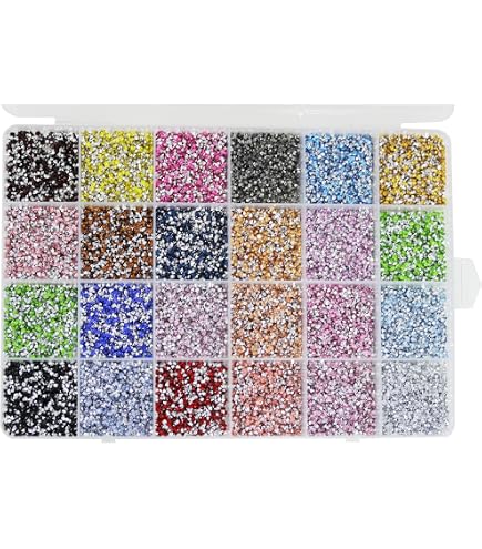Amazon.co.jp: ZBYMOTW ネイルラインストーン 24 色 2/3mm 大容量