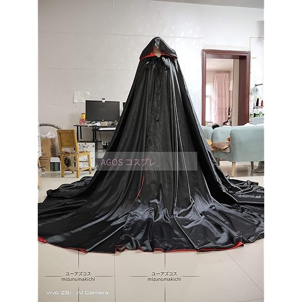 Amazon | [BBXYZLLLXFSCOS] 光沢サテン ドラキュラマント ロング