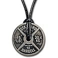 Workout Necklace For Men – Weight Plate Necklace – Dumbbell Necklace for Savages and Rough Guys – Awesome Gym Plate Necklace 