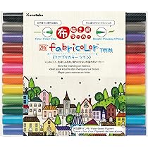 Amazon.co.jp: 呉竹 水性ペン 布用 布書き ZIG ファブリカラー