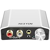 REIYIN DA-01 高性能192kHz 24bit DAC デジタル(光＆同軸)→アナログ(RCA) Toslink/Coaxial から RCA/AUX オーディオの変換器・DAコンバーター・ヘッドアンプ・3.5mmジャック 音量ボリューム調