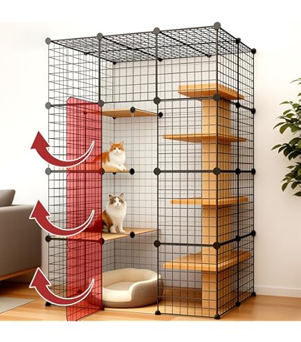 Amazon.co.jp: MMINI ネコ用 超大型 キャットケージ 4段 多頭飼い