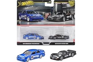 ホットウィール(Hot Wheels) プレミアム 2パック 日産 R390 GT1/ '94 日産プリメーラ 乗り物おもちゃ ミニカー 3歳から ブルー/ブラック HRR74