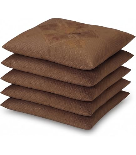Amazon.co.jp: 座布団 ふくれ 59×63cm 八端判 ゴールド 金茶 5枚組