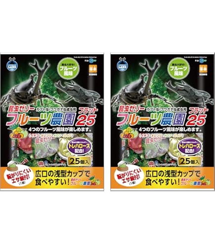 Amazon | 昆虫ゼリー フルーツ農園 フラット25 25個入