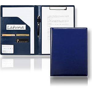 [Latuna] バインダー A4 革 クリップボード プレゼント ギフト 贈り物 PU 高級感 クリップ ファイル 二…