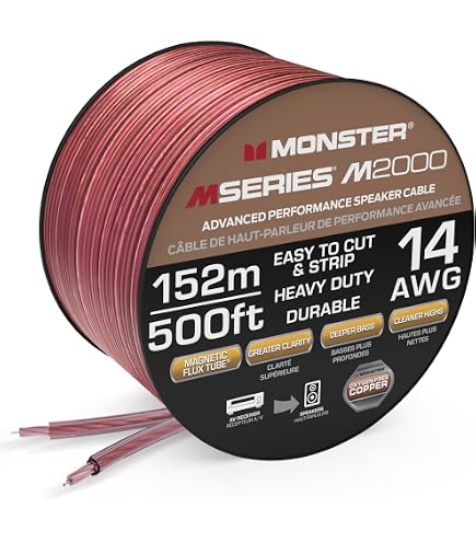 Amazon | Monster Compact 高性能XPスピーカーワイヤケーブルスプール
