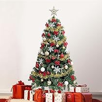 Amazon.co.jp: クリスマスツリー 120cm 豪華オーナメントセット【2025