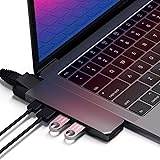 Satechi イーサネット USB-C Proハブ (スペースグレイ) 4K HDMI, パススルーPD充電, USB3.0ポート, SDカードスロット, LAN (MacBookPro/ Air2018以降対応)
