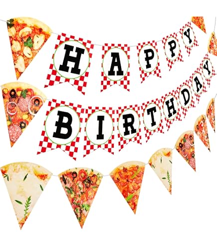 18 Bunte Pizza Cupcake-Topper – Glitzernd, Für Fast-Food-Partys, Babyparty, Geburtstag