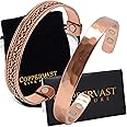 Coppervast Copper Bracelets- for Men and Women| Set of 2 with Gift Bag |Handmade 100% Copper