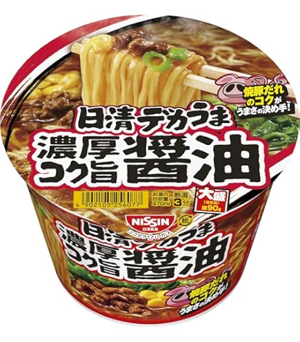 Amazon.co.jp: 日清食品 日清デカうま 旨辛味噌 カップ麺 106g×12個