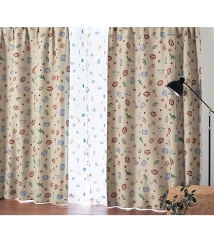 Amazon｜ディズニー カーテン〈100×200 2枚〉イッツアスモールワールド
