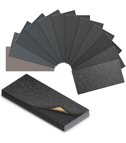 Uxcell 5-Pack 320 Grit Wet/Dry Sandpaper Sheets – 9" X 3.7" Silicon Carbide, For Wood, Metal, Glass, Plastic Polishing