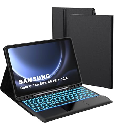 samsung 国内版Galaxy Tab S9+ 純正キーボードカバー付 Amazon.co.jp: Galaxy Tab S9+ Book Cover Keyboard|ブラック