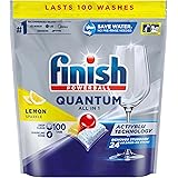 Finish Ultimate All In One Dishwasher Tablets, Lemon Sparkle, 100 Tablets