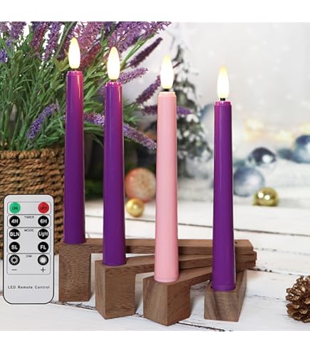 Amazon.co.jp : Honoson LEDフレームレスアドベントキャンドル4点