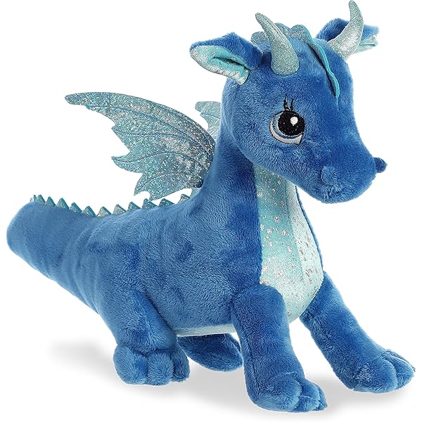 blue stuffed dragon