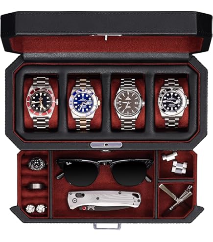 Leather Watch Rolex Watch Box Case CHESTNUT Leather Watch Box For