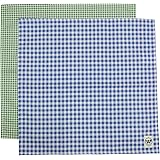 ランチクロス 45cm×45cm（2枚セット）スカイチェック×グリーンチェック