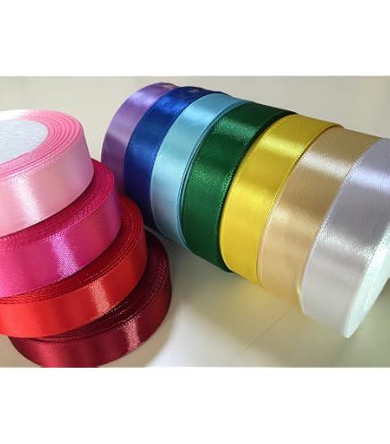サテンリボン4色セット　幅５㎝×長さ29～30m　@120円/m Amazon.co.jp: 【リボンセレクト】 リボン サテンリボン 幅20mm×長さ