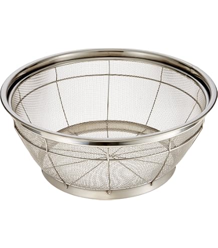 Amazon｜本間冬治工業 日本製 ざる 30cm 弁慶18-8 F型ザル 4480070