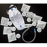 Complete Kit Urinary Incontinence One-Week, 7-Condom Catheters External Self-Seal 32mm (Intermediate), + Premium Leg Bag 1000