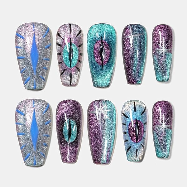 Amazon | Sethexy 地雷系ネイルチップ ロングアーモンド