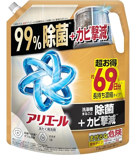Amazon | P&G アリエールジェル最高傑作の除菌+抗菌 詰替超特大 730g
