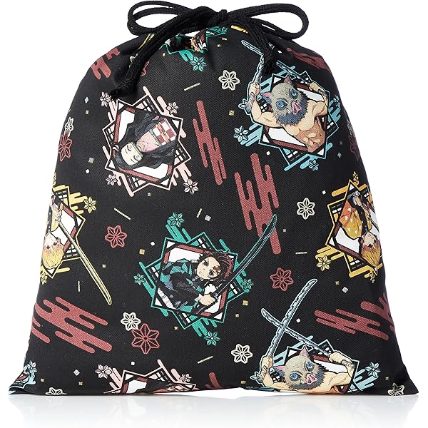 Amazon | [鬼滅の刃] 巾着 巾着M キッズ HKM-880 ブラック