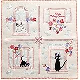 丸眞 ハンドタオル ジブリ 魔女の宅急便 ジジ 25×25cm 窓辺でのんびり 全面刺繍 1005024700