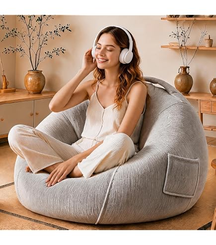 Amazon.co.jp: Lovikon ビーズクッション 特大 80*60*50cm 三角ソファ