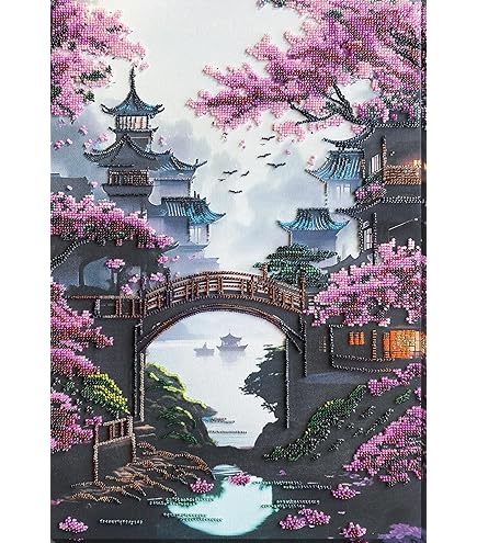 Wizardi Abris Art Bead Embroidery Kit - White Spruce AD-209 Home Decor Craft