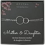 Mother Daughter Bracelet - Sterling Silver two interlocking infinity circles Mothers Day Jewelry Gift
