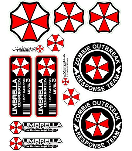 3 Adesivi Umbrella Corporation Hive Parking Decal Sticker Decal 10 cm JDM Auto Bike Car Resident Evil